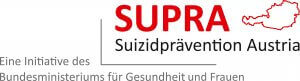 Logo SUPRA – Suizidprävention Austria. Eine Initiative des Bundesministeriums für Gesundheit und Frauen